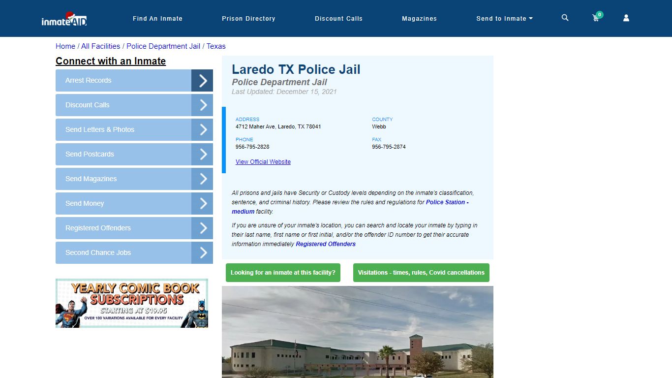 Laredo TX Police Jail & Inmate Search - Laredo, TX